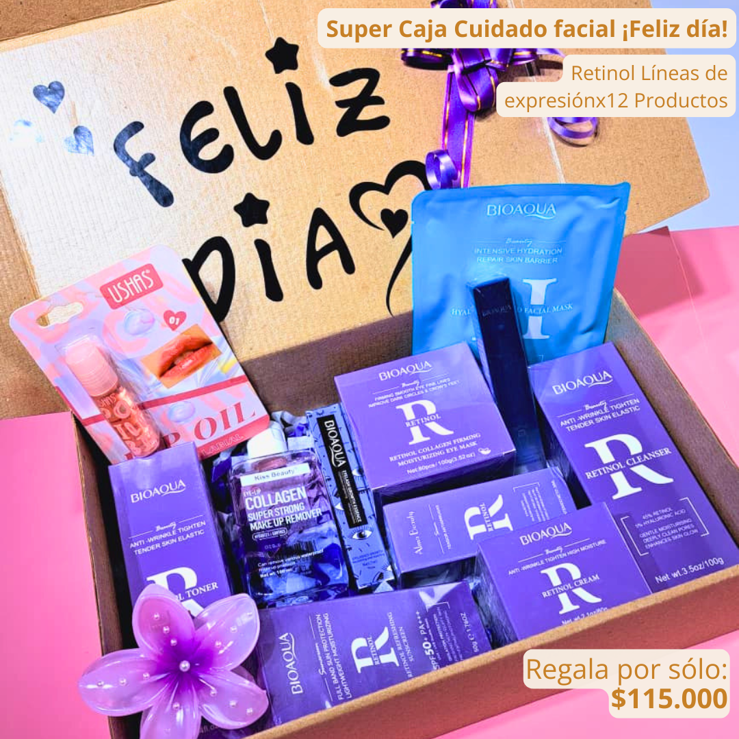 Caja GOLD CUIDADO FACIAL CONTROL LINEAS DE EXPRESION - ESENCIA DE RETINOL X12 PRODUCTOS