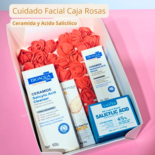 Kit Rutina Facial CERAMIDA Y ACIDO SALICILICO X4 PRODUCTOS