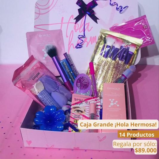 Caja PREMIUM Regalo Maquillaje y Accesorios X14 Productos
