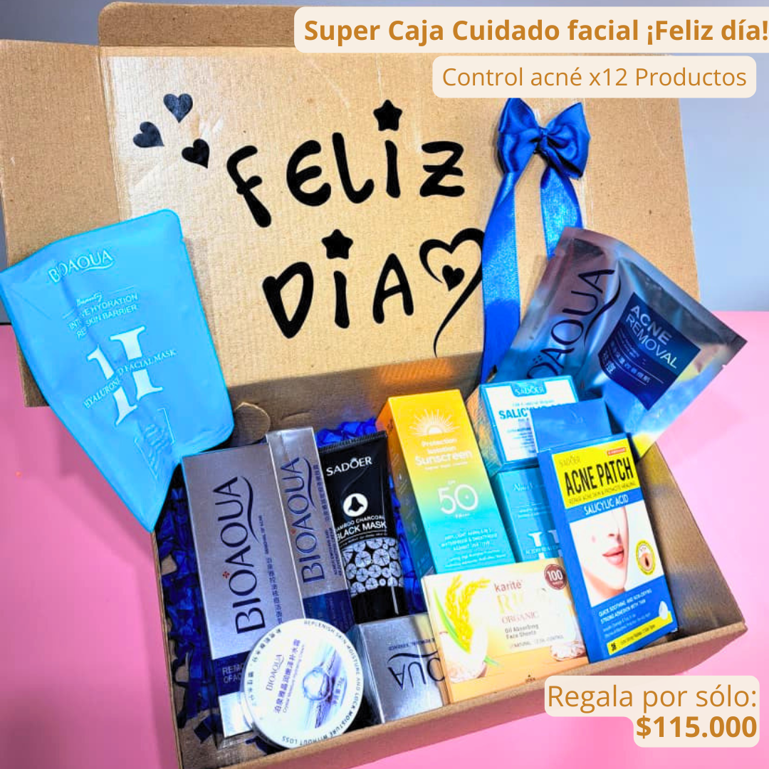 Caja GOLD CUIDADO FACIAL CONTROL ACNÉ X12 PRODUCTOS